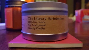 An image of a candle called The Library Scriptorium