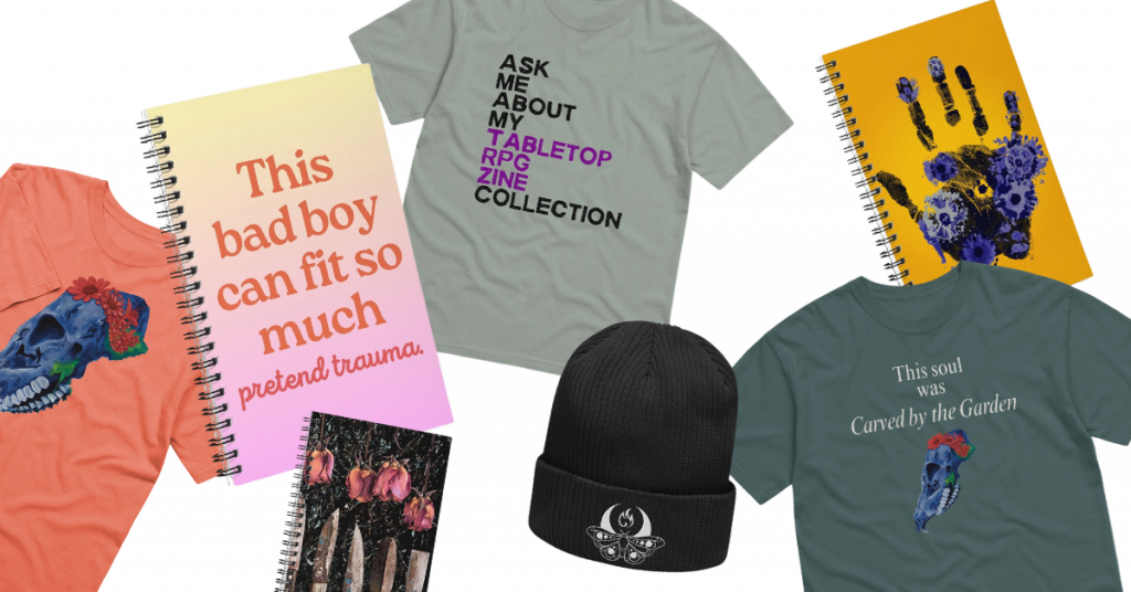 Shirts, hats, notebooks and more by Cassi Mothwin